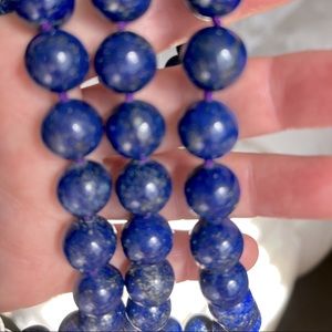 Gorgeous Natural Lapis Bead Necklace